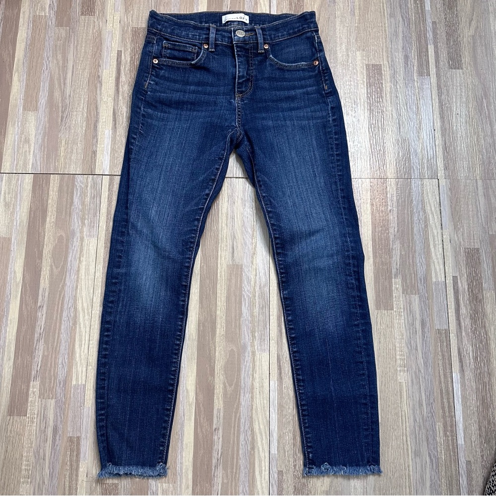 LOFT Dark Indigo Modern Skinny Ankle Jeans Women’s Size 26 Petite